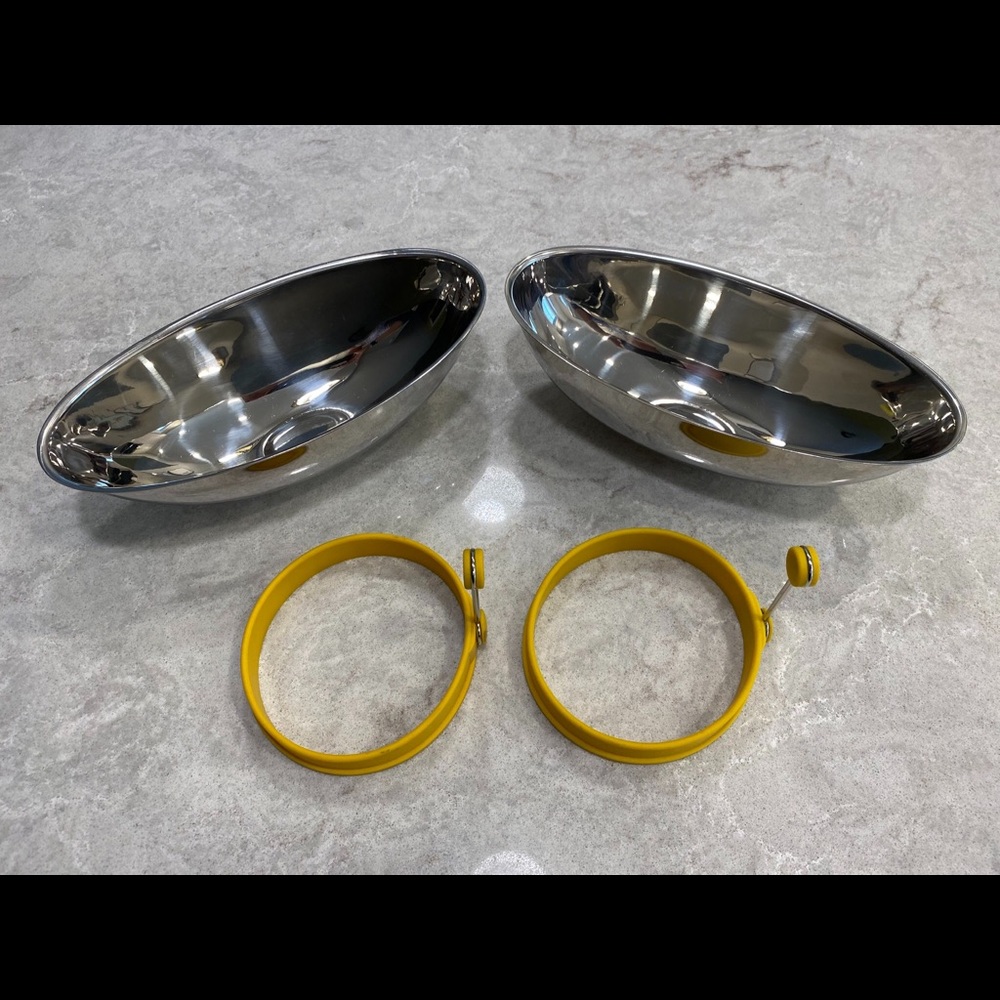 3/$40 deal. (2) Candy Dishes and (2) Egg Rings (iii)
